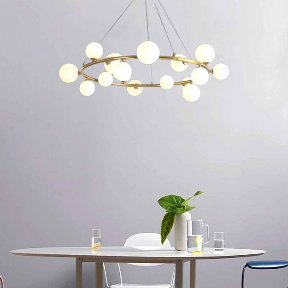 Art Deco Gold Ceiling Light - Dining Room